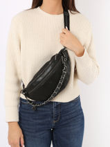 Heuptasje Vintage Leder Mila louise Zwart vintage 23689EX-vue-porte