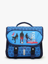 Boekentas 2 Compartimenten Snowball Blauw foot 46135