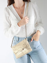 Cross Body Tas Felizia Leder Pieces Goud felizia 17116820-vue-porte