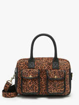 Cross Body Tas Leopard Leder Paul marius Zwart leopard DANDSLEO