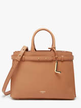 Handtas Faubourg Leder Lancel Bruin faubourg A13528