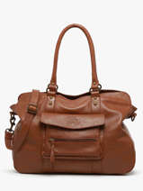 Schoudertas A4 Formaat Cow Leder Basilic pepper Bruin cow BCOW78