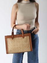 Handtas Cannage Rotin Lancaster Beige cannage rotin 115-vue-porte