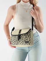 Cross Body Tas Kailani Papier Les tropeziennes Beige kailani TZ02-vue-porte