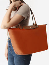 Longchamp Le pliage original Schoudertas Oranje-vue-porte