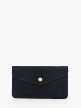 Portemonnee Velvet Leder Milano Blauw velvet VE23113