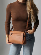 Cross Body Tas Confort Leder Hexagona Beige confort 466744-vue-porte