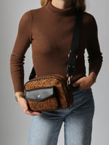 Cross Body Tas Leonie Hexagona Bruin leonie 5120198-vue-porte