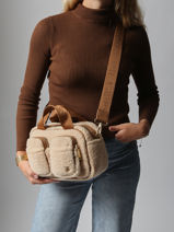 Cross Body Tas Winter Vanessa wu Beige winter MA0143-vue-porte