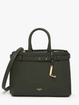 Handtas Faubourg Leder Lancel Groen faubourg A13528