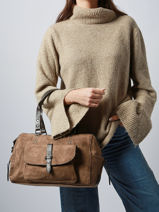 Schoudertas Velvet Soft Miniprix Bruin velvet soft 6551-vue-porte