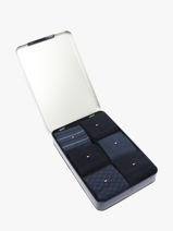 Herensokken 6 Paar Cadeaubox Tommy hilfiger Blauw socks 71235373-vue-porte