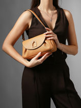 Cross Body Tas /schoudertas Shadow Leder Etrier Geel shadow ESHA163S-vue-porte