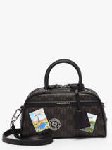 Bowlingtas K/ikon Mono Leder Karl lagerfeld Bruin k ikon B1W30025