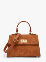 Schoudertas Velvet Caviar Leder Milano Bruin velvet caviar VC25116