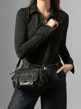 Cross Body Tas Heritage Leder Biba Zwart heritage GAD4L-vue-porte