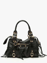 Cross Body Tas Nine Leder Milano Zwart nine NI24093O