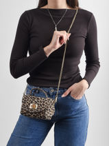Cross Body Tas Velvet Leopardo Leder Milano Veelkleurig velvet leopardo VL24117-vue-porte