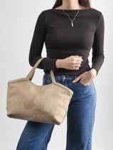 Handtas Identite Lulu castagnette Bruin identite D-vue-porte