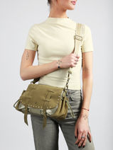 Cross Body Tas Vintage Leder Mila louise Beige vintage 3861XVC-vue-porte
