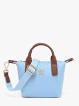 Cross Body Tas Popette Nylon Tommy hilfiger Blauw popette AW18368