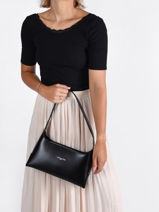 Bucket Bag Suave Leder Lancaster Zwart suave ace 20-vue-porte