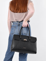 Schoudertas A4-formaat Milano Leder Lancaster Bruin milano cosmos 57-vue-porte