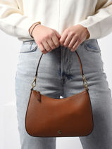 Schoudertas Danni 26 Leder Lauren ralph lauren Bruin danni 31883768-vue-porte