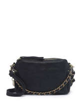 Cross Body Tas Vintage Leder Mila louise Zwart vintage 23673XSX