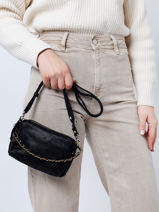 Cross Body Tas Vintage Leder Mila louise Zwart vintage 23673XSX-vue-porte
