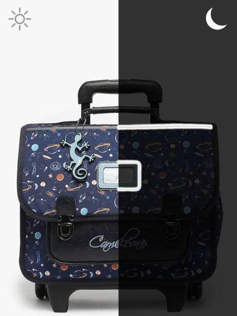 Boekentas Op Wieltjes Retro Cameleon Blauw retro CR35 ander zicht 8