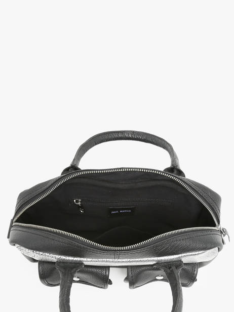 Cross Body Tas Argento Leder Paul marius Bruin argento DANDSARG ander zicht 3
