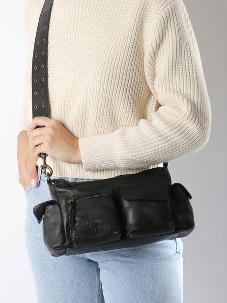 Cross Body Tas Cargo Leder Basilic pepper Zwart cargo BCAR01 ander zicht 1