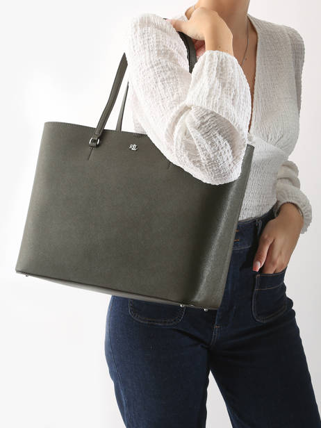 Schoudertas Karly Leder Lauren ralph lauren Groen karly 31911655 ander zicht 1