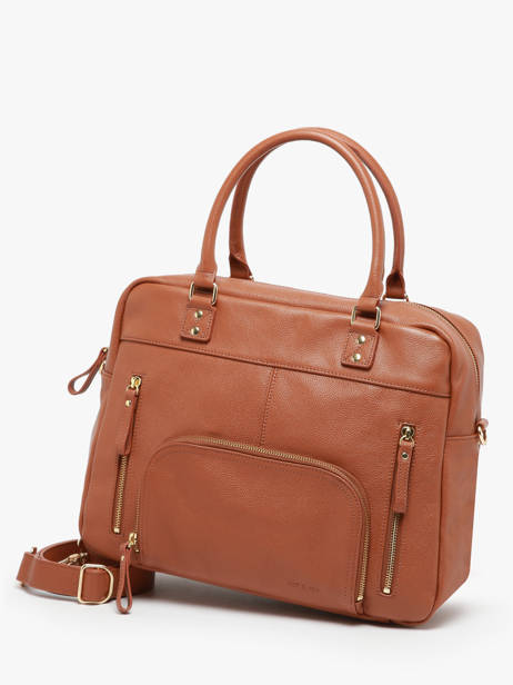 Handtas Vintage Leder Nat et nin Bruin vintage MACY ander zicht 2