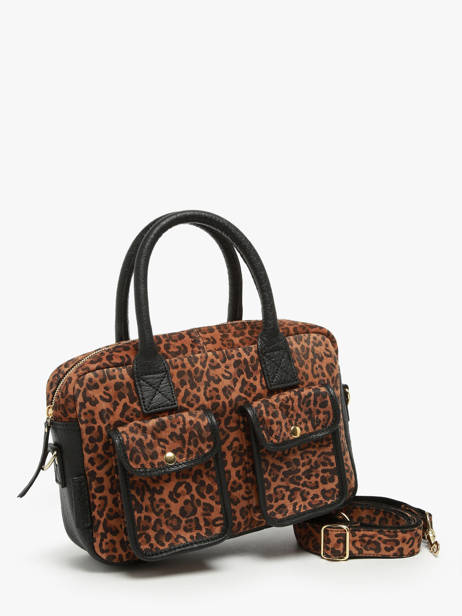 Cross Body Tas Leopard Leder Paul marius Bruin leopard DANDSLEO ander zicht 1