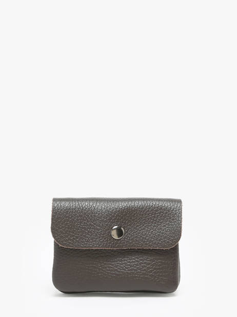 Portemonnee Leder Milano Bruin caviar CA23092