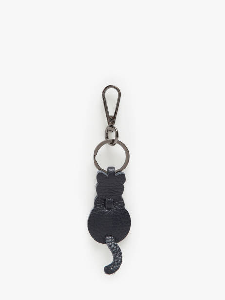 Sleutelhanger Kat Leder Milano Blauw caviar CA24125