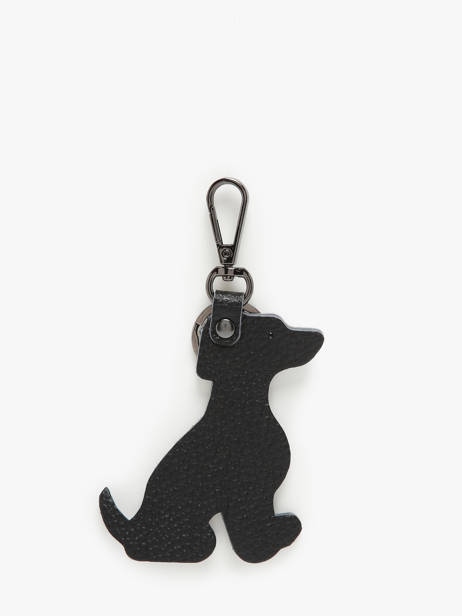 Sleutelhanger Hond Leder Milano Zwart caviar CA24124
