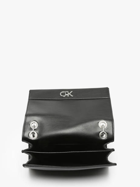 Cross Body Tas Ck Chain Gerecycleerd Polyester Calvin klein jeans Zwart ck chain K612810 ander zicht 3