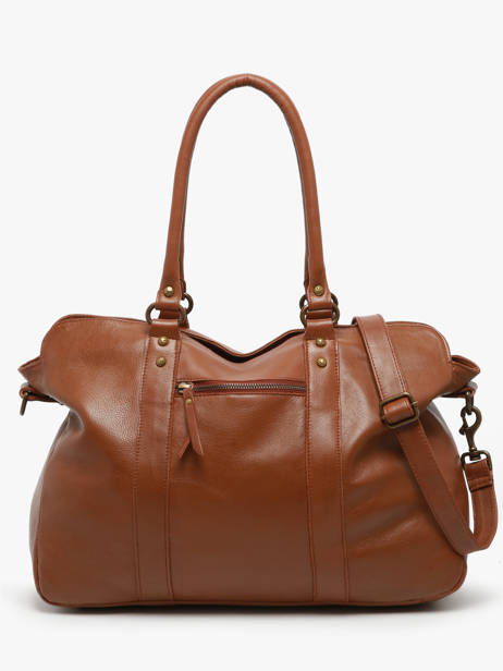 Schoudertas A4 Formaat Cow Leder Basilic pepper Bruin cow BCOW78 ander zicht 4