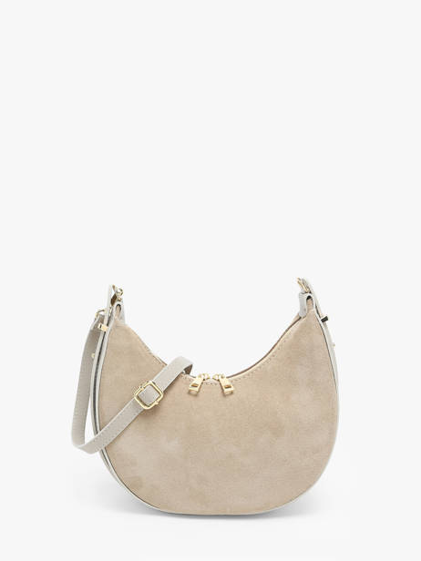 Schoudertas Velvet Caviar Leder Milano Beige velvet caviar VC24119