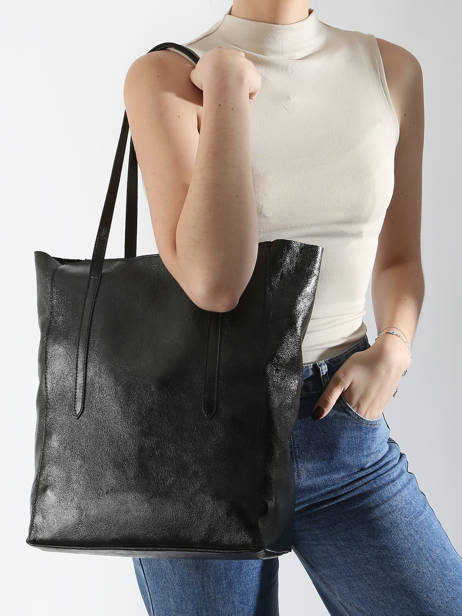 Schoudertas A4 Formaat Nine Leder Milano Zwart nine NI24111 ander zicht 1