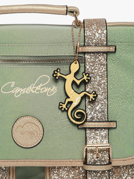 Rugzak 2 Compartimenten Cameleon Groen vintage fantasy SO40 ander zicht 6