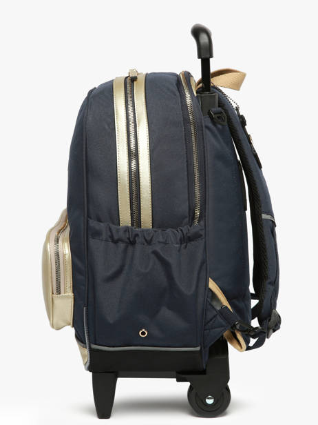 Rugzak Op Wieltjes 2 Compartimenten Cameleon Blauw vintage fantasy SR40 ander zicht 2