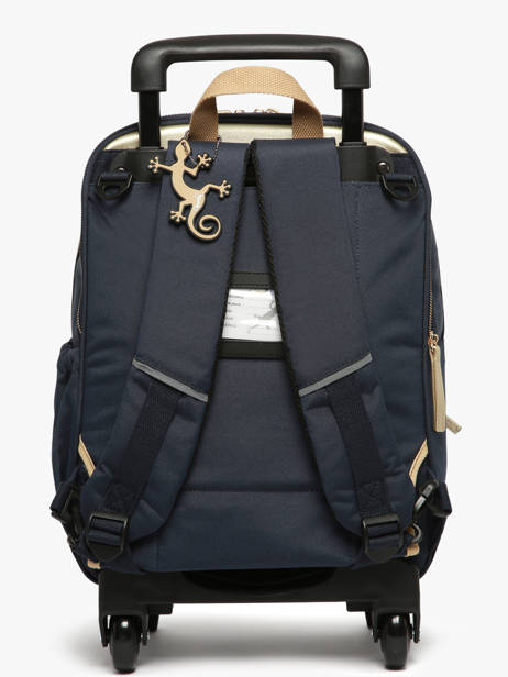 Rugzak Op Wieltjes 2 Compartimenten Cameleon Blauw vintage fantasy SR40 ander zicht 4