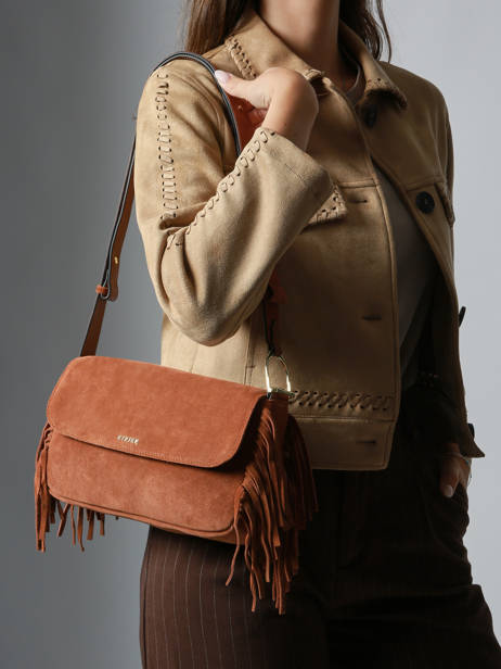 Schoudertas Country Leder Etrier Bruin country ECOU145M ander zicht 1