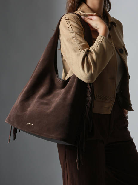 Schoudertas L Country Leder Etrier Bruin country ECOU154L ander zicht 1