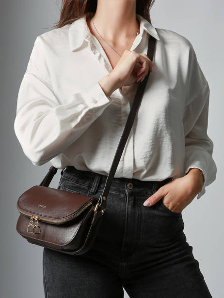 Cross Body Tas S Tradition Leder Etrier Bruin tradition ETRA059S ander zicht 1