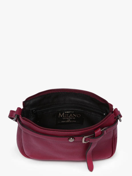 Cross Body Tas Caviar Leder Milano Rood caviar G1421N ander zicht 3